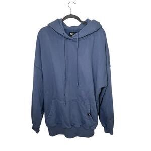 POPFLEX Long Cloud Hoodie Blue Oversized Pullover S/M